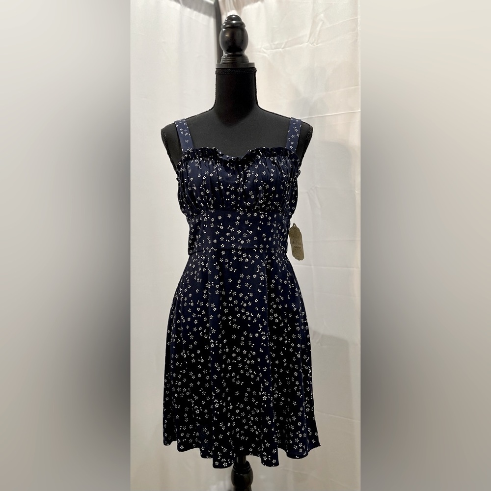 NWT Altar'd State Navy Blue Floral Dress - Small